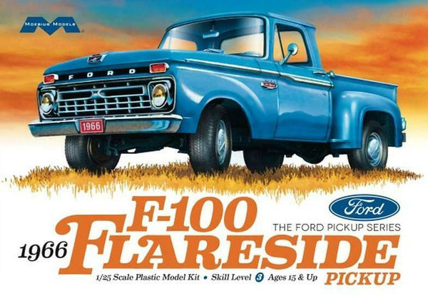 1:25 Moebius 1966 Ford F-100 Flareside Pickup Truck #1232 Plastic Model Kit