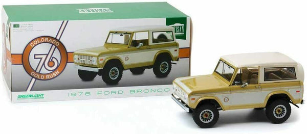 1:18 Scale 1976 Ford Bronco Colorado 76 Gold Rush #19071 Artisan Greenlight