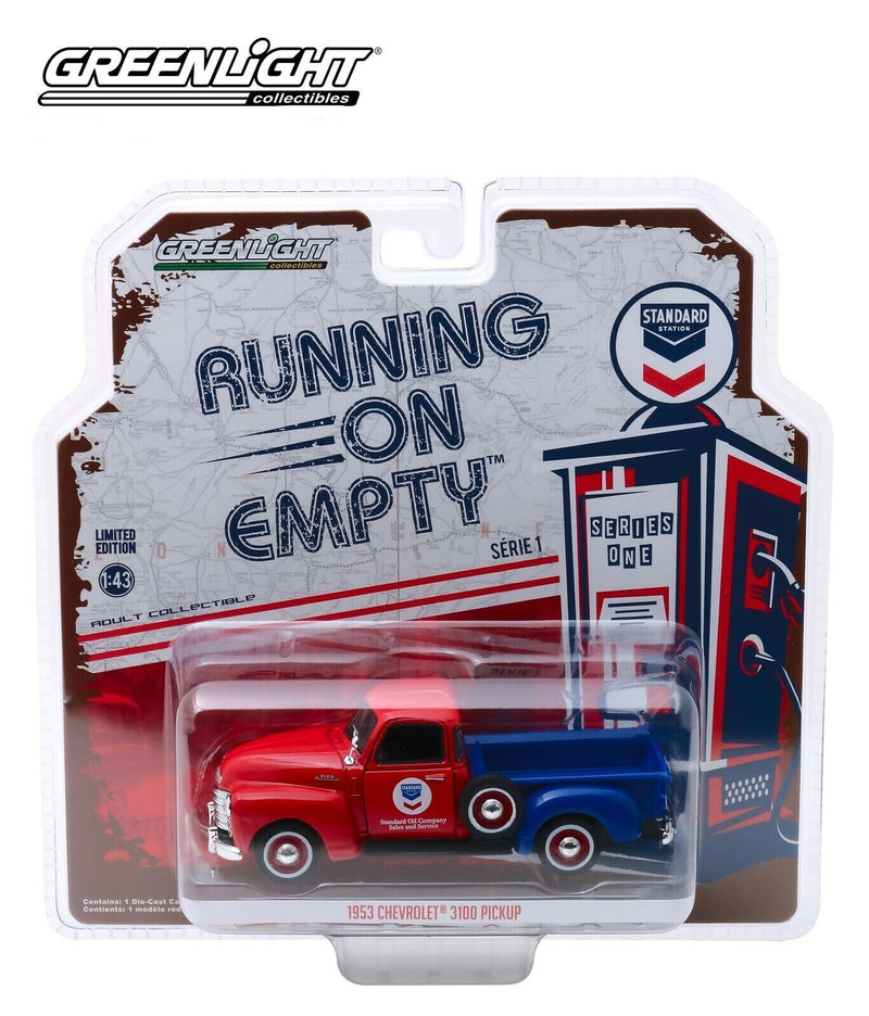 1:43 1953 Chevrolet 3100 Pickup Red Running On Empty Series1 Greenlight