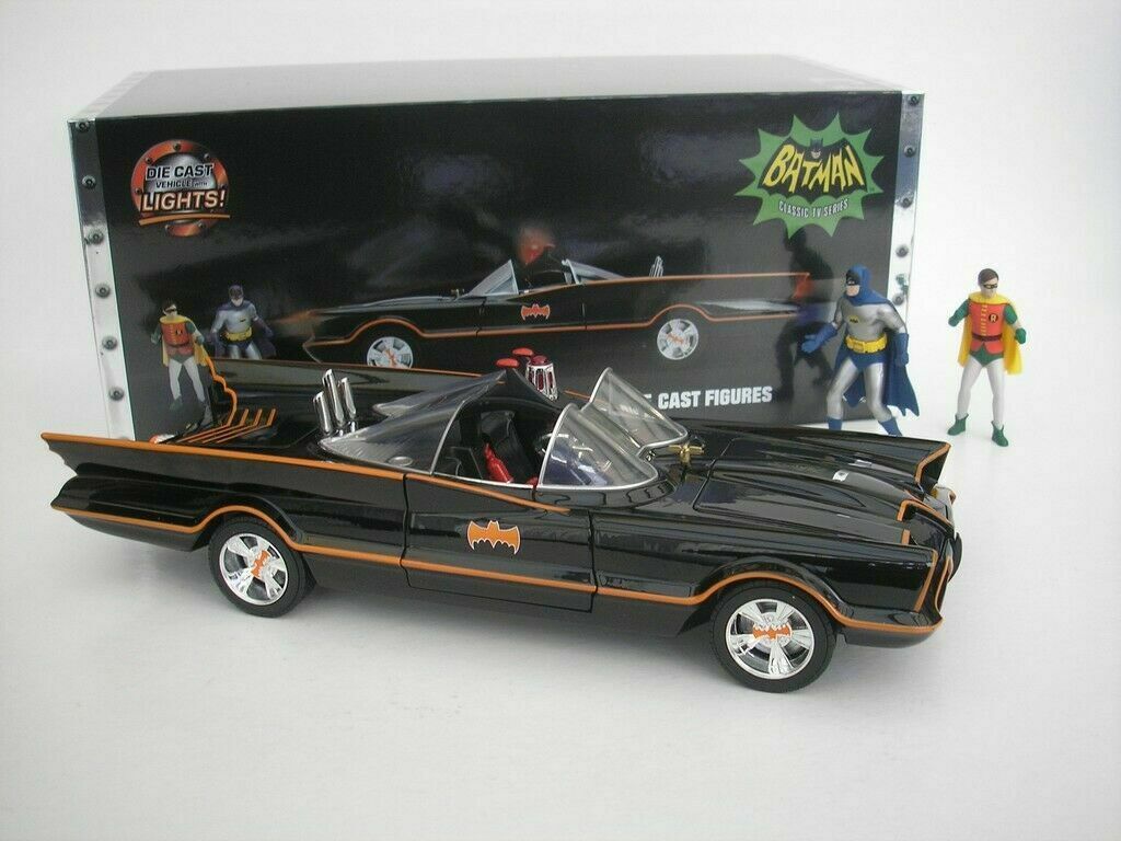 1:18 DC 1966 Classic TV Series Batmobile with Batman & Robin Light-up by  Jada