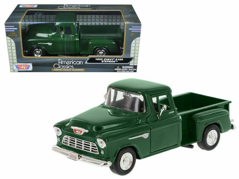 1:24 Scale 1955 Chevy 5100 Stepside Green "American Classics" by Motor Max