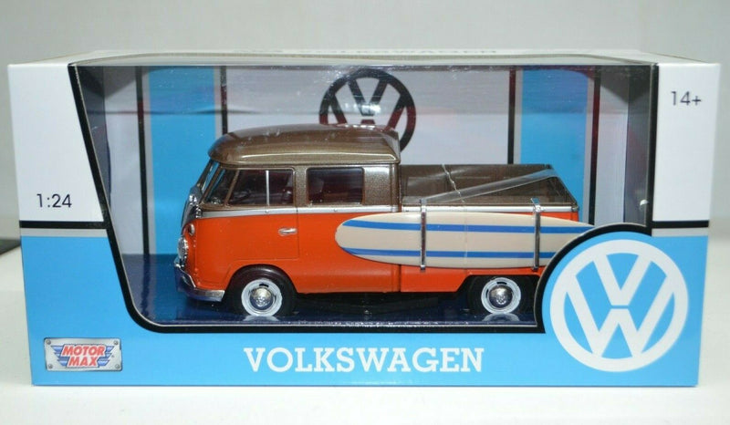 1:24 1966 Volkswagen-Type 2 T1 Pickup With Surf Board MotorMax